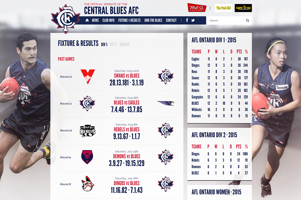 Central Blues - Fixture & Results