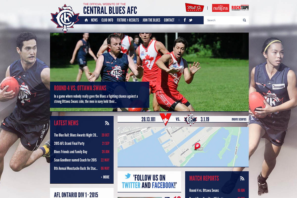 Central Blues - Home Screen