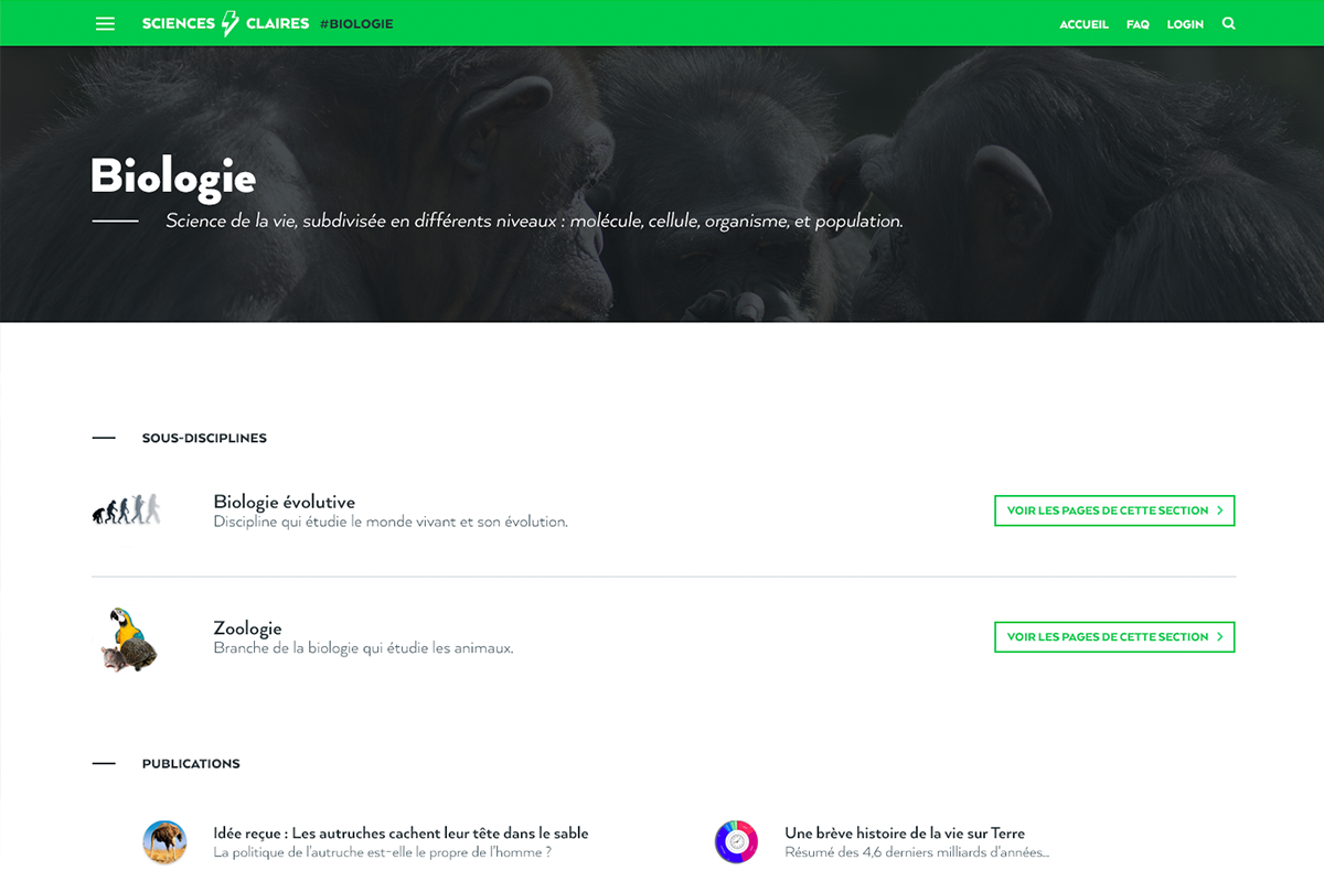 Sciences Claires - Biology Category